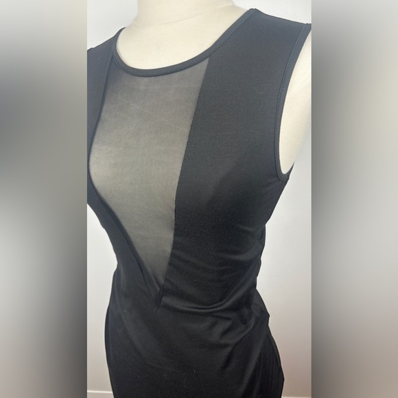 Lightweight Deep VNeck Mesh Mini Dress - Picture 5 of 5